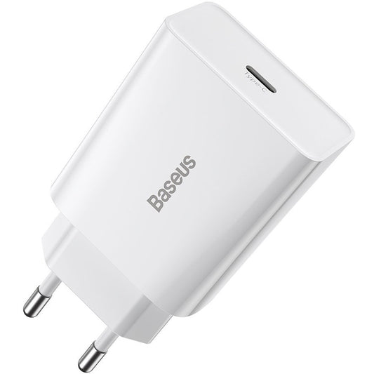 Nätverksladdare Baseus Speed Mini, 20W, 3A, 1 x USB-C, Vit CCFS-SN02