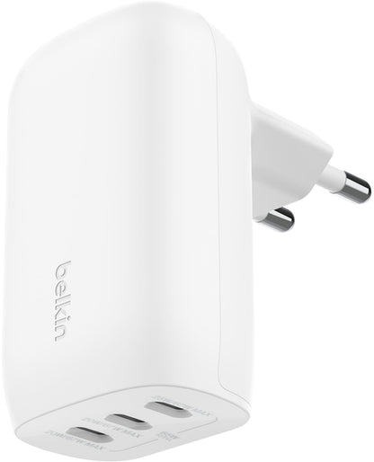 Belkin BoostCharge nätadapter, 67W, 3A, 3 x USB-C, Vit WCC002vfWH