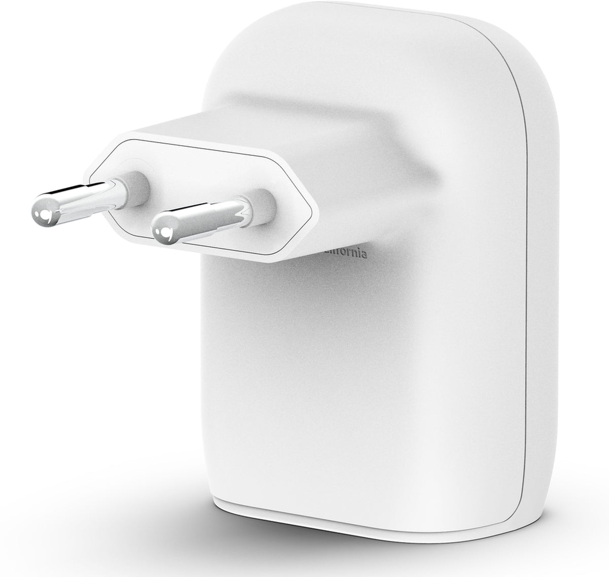 Belkin BoostCharge Dual Nätadapter, 37W, 3A, 1 x USB-A - x USB-C, Vit WCB007vfWH