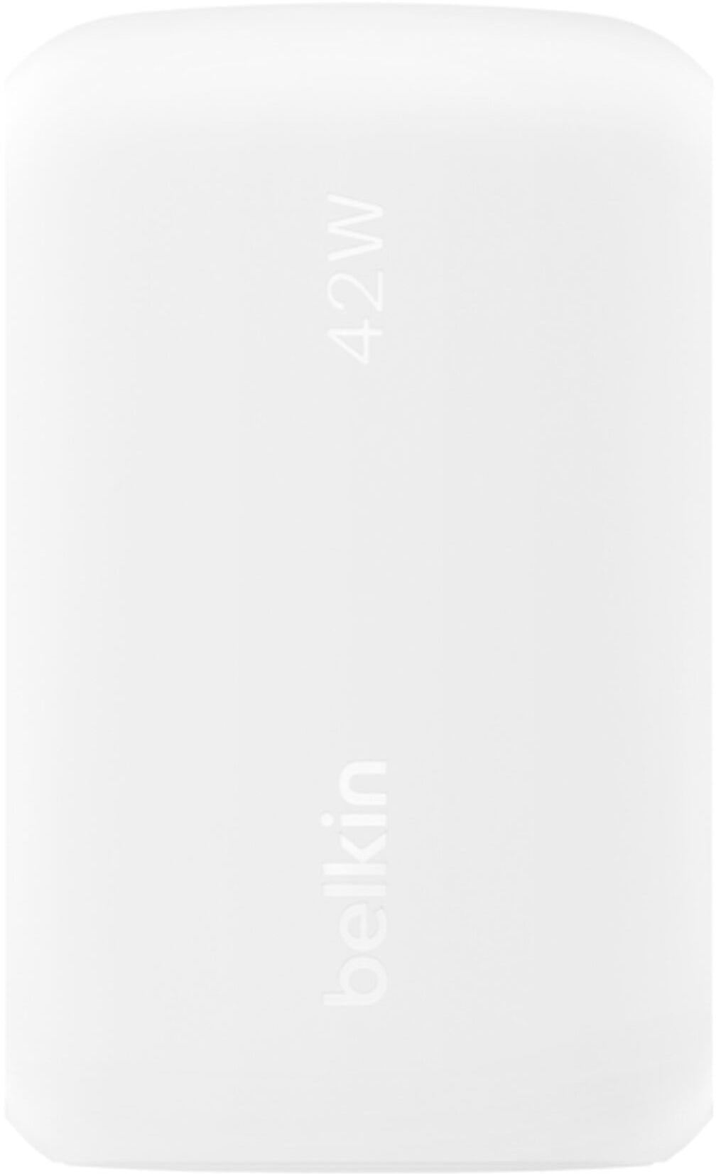 Belkin BoostCharge Dual nätadapter, 42W, 3A, 1 x USB-A - 1 x USB-C, Vit WCB009vfWH