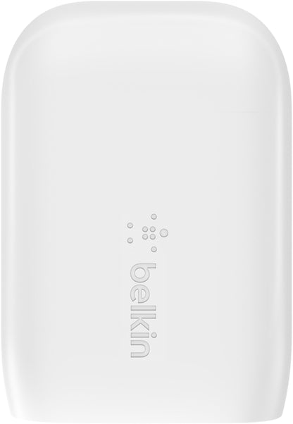 Belkin BoostCharge Dual Nätadapter, 37W, 3A, 1 x USB-A - x USB-C, Vit WCB007vfWH
