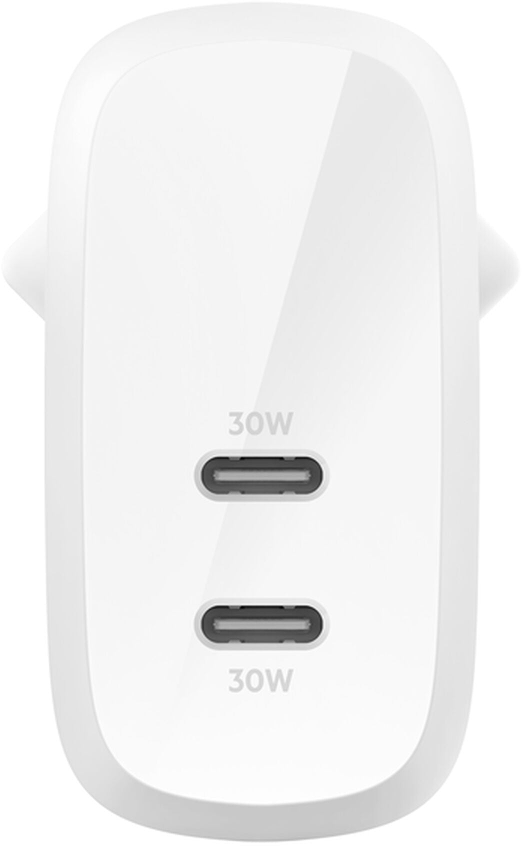 Nätadapter Belkin BoostCharge Pro Dual, 60W, 3A, 2 x USB-C, Vit WCB010vfWH