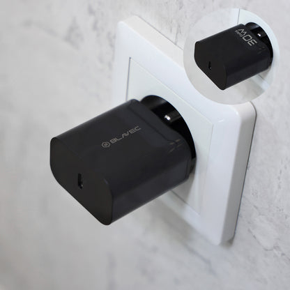 Blavec BC-14 nätadapter, 30 W, 3 A, 1 × USB-C, svart