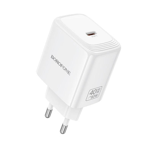 Borofone BN33 Fuente nätadapter, 40W, 1 x USB-C, vit