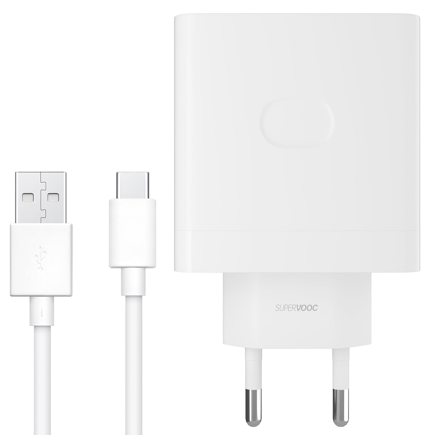 Oppo nätverksladdare med USB-C-kabel Oppo, 67W, 6,1A, 1 x USB-A, vit VCB7CAEH