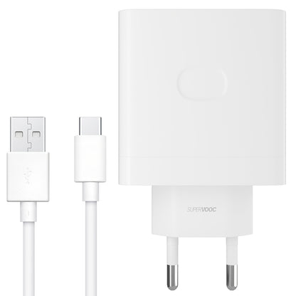 Oppo nätverksladdare med USB-C-kabel Oppo, 67W, 6,1A, 1 x USB-A, vit VCB7CAEH