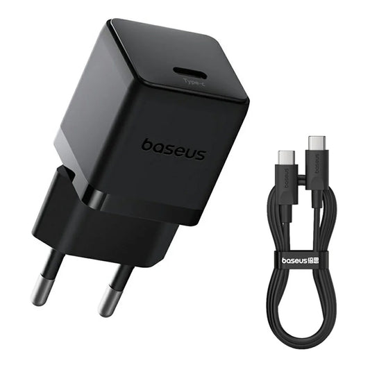Nätverksladdare med USB-C-kabel Baseus Palm, 20W, 3A, 1 x USB-C, Svart P10111602113-01