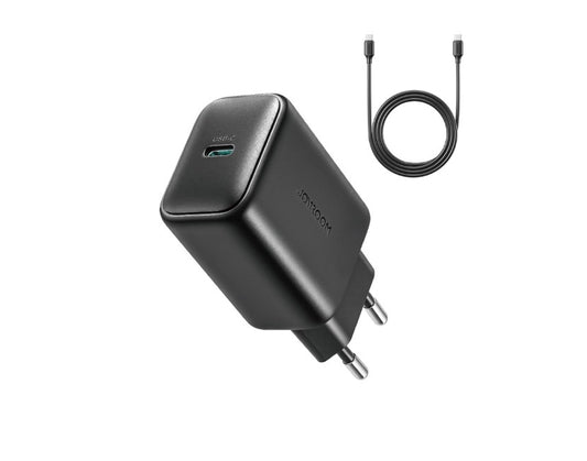 Nätverksladdare med USB-C-kabel Joyroom JR-TCF23, 25W, 3A, 1 x USB-C, Svart