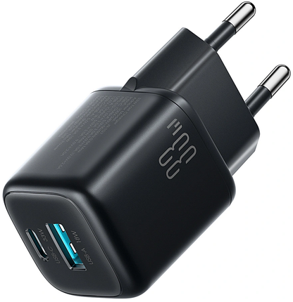 Nätadapter med USB-C-kabel Joyroom JR-TG7, 33W, 3A, 1 x USB-A - 1 x USB-C, Svart