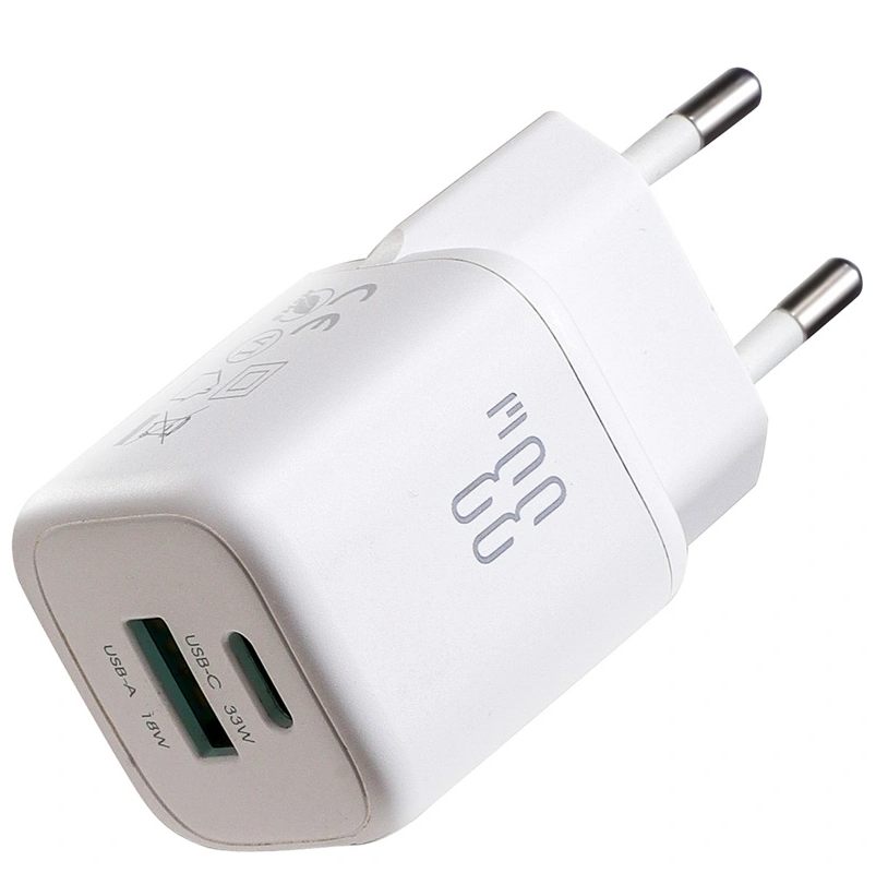 Nätadapter med USB-C-kabel Joyroom JR-TG7, 33W, 3A, 1 x USB-A - 1 x USB-C, Vit