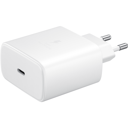 Samsung EP-TA845 + DW76767JWE USB-C-kabel Nätverksladdare, 45W, 4,05A, 1 x USB-C, Vit GP-PTU020SOFWQ