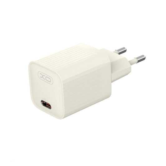 Nätverksladdare med USB-C-kabel XO Design L148, 30W, 3A, 1 x USB-C, Beige