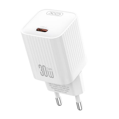 Nätverksladdare med USB-C-kabel XO Design L148, 30W, 3A, 1 x USB-C, Vit