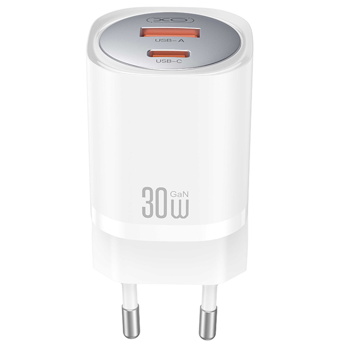 Network Charger with USB-C Cable XO Design CE21, 30W, 3A, 1 x USB-A - 1 x USB-C, White