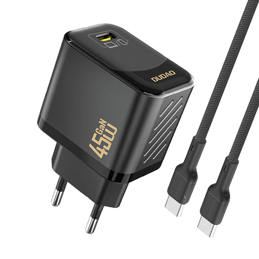 Nätverksladdare med USB-C-kabel Dudao A28C, 45W, 3A, 1 x USB-C, Svart