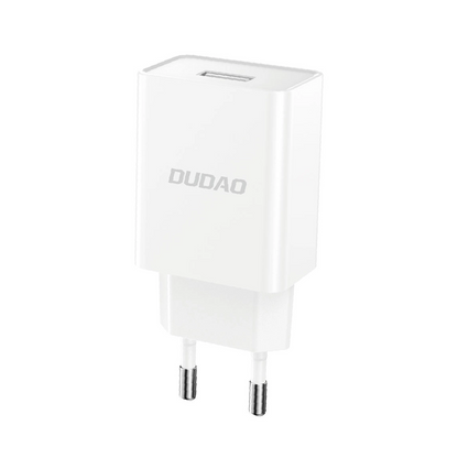 Nätverksladdare med USB-C-kabel Dudao A4EU, 10W, 2.1A, 1 x USB-A, Vit