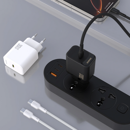 Nätadapter med USB-C-kabel Dudao A27PCEU, 30W, 3A, 1 x USB-C, Svart