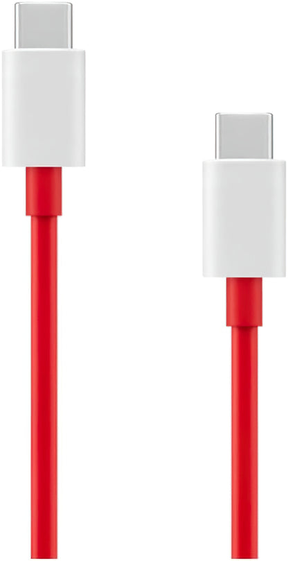 Nätverksladdare med USB-C-kabel OnePlus OSABBCBBAE, 120W, 7.3A, 1 x USB-A - 1 x USB-C, Vit 5461100631