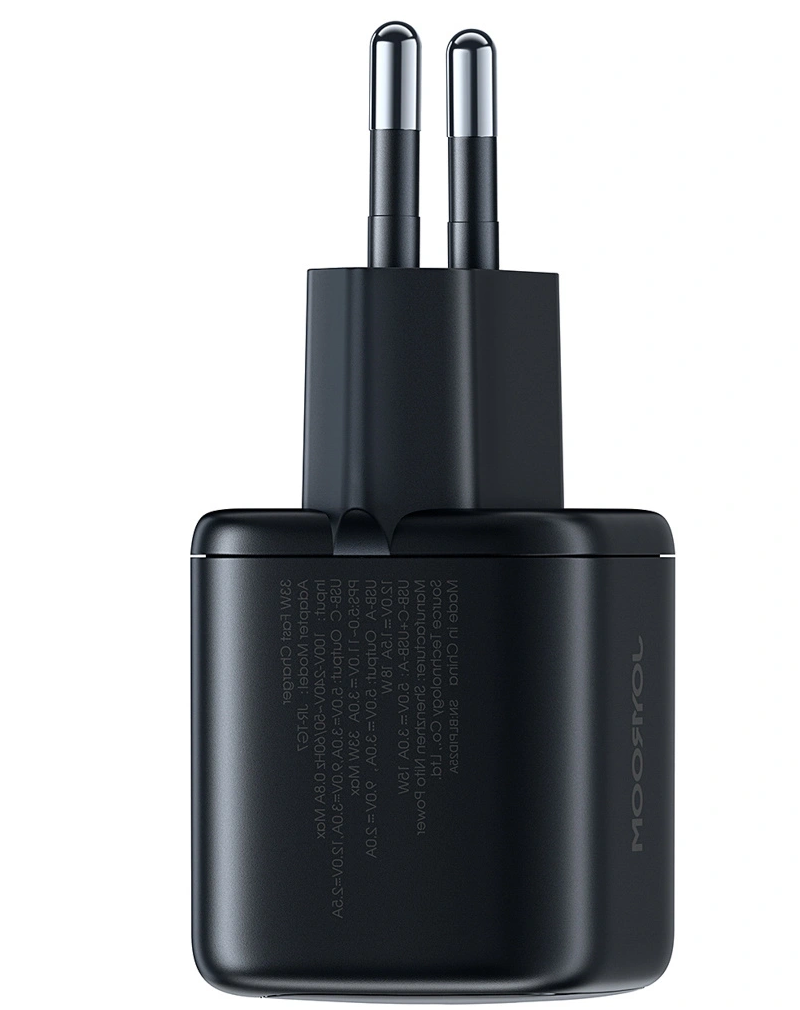 Nätadapter med USB-C-kabel Joyroom JR-TG7, 33W, 3A, 1 x USB-A - 1 x USB-C, Svart