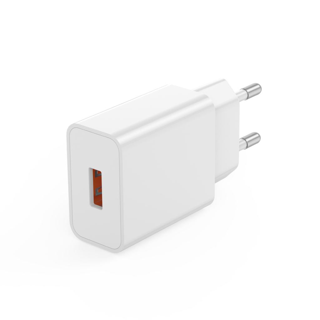 Nätadapter med microUSB-kabel XO Design L127, 18W, 3A, 1 x USB-A, Vit