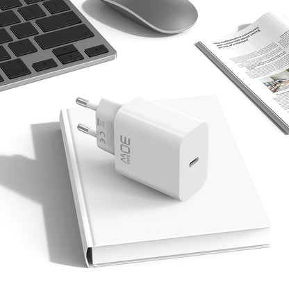 Blavec BC-14 väggladdare med USB-C-kabel, 30 W, 3 A, 1 × USB-C, vit