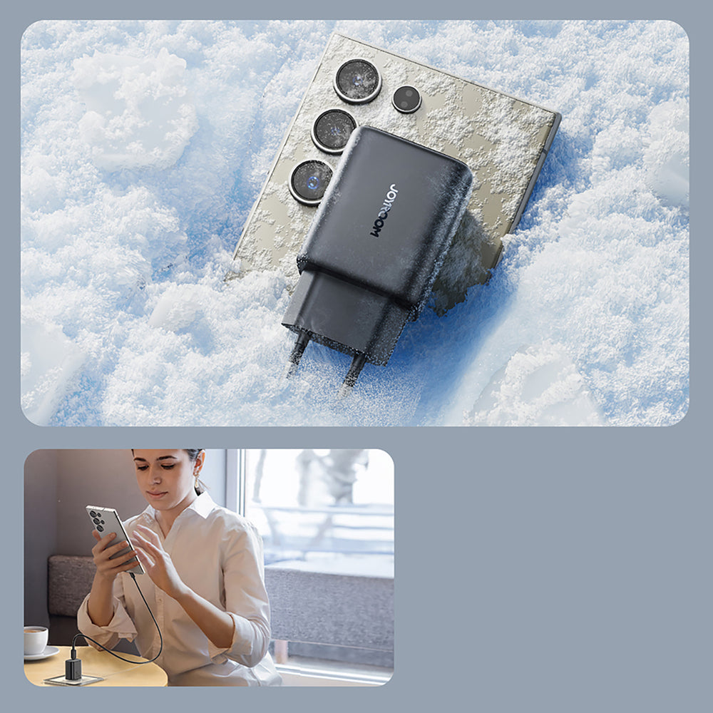 Nätverksladdare med USB-C-kabel Joyroom JR-TCF23, 25W, 3A, 1 x USB-C, Svart