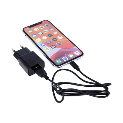 Nätverksladdare med microUSB-kabel MaXlife MXTC-01, 10.5W, 2.1A, 1 x USB-A, Svart