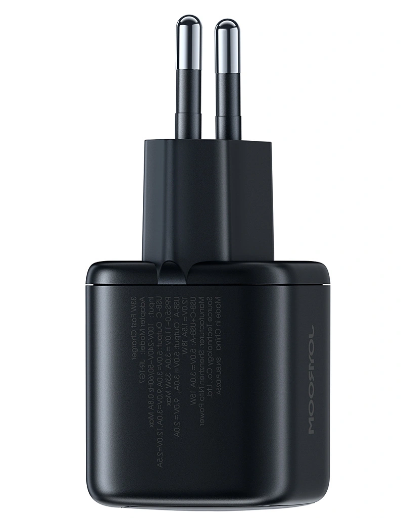 Nätverksladdare med Lightning-kabel Joyroom JR-TG7, 33W, 3A, 1 x USB-A - 1 x USB-C, Svart