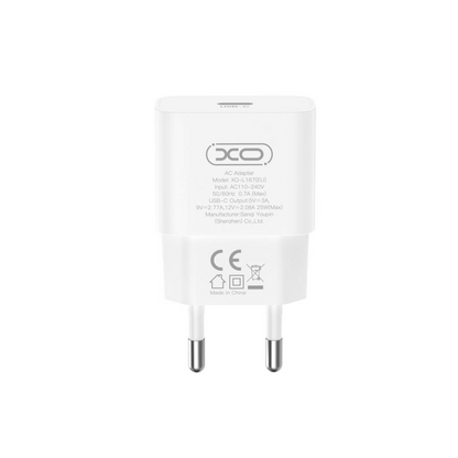 Nätadapter med Lightning-kabel XO Design L167, 25W, 3A, 1 x USB-C, Vit