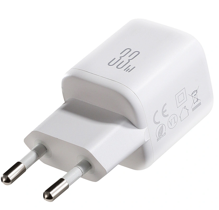 Nätadapter med USB-C-kabel Joyroom JR-TG7, 33W, 3A, 1 x USB-A - 1 x USB-C, Vit