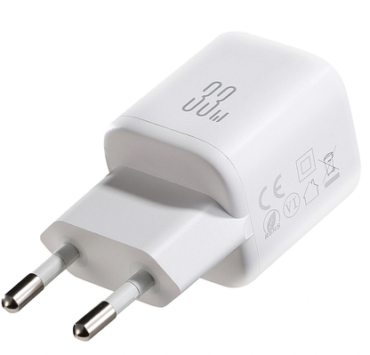 Nätadapter med USB-C-kabel Joyroom JR-TG7, 33W, 3A, 1 x USB-A - 1 x USB-C, Vit