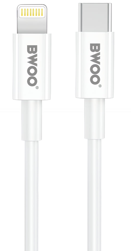 Nätverksladdare med Lightning-kabel BWOO CDA159, 20W, 3A, 1 x USB-C, Vit