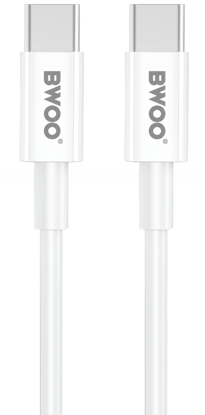 Nätverksladdare med USB-C-kabel BWOO CDA159, 20W, 3A, 1 x USB-C, Vit