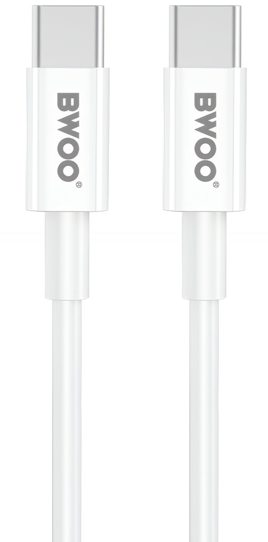 Nätverksladdare med USB-C-kabel BWOO CDA159, 20W, 3A, 1 x USB-C, Vit