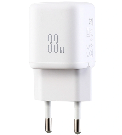 Nätadapter med USB-C-kabel Joyroom JR-TG7, 33W, 3A, 1 x USB-A - 1 x USB-C, Vit