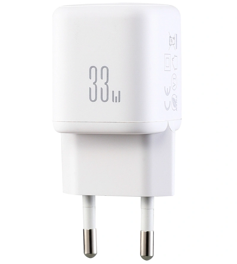 Nätverksladdare med Lightning-kabel Joyroom JR-TG7, 33W, 3A, 1 x USB-A - 1 x USB-C, Vit