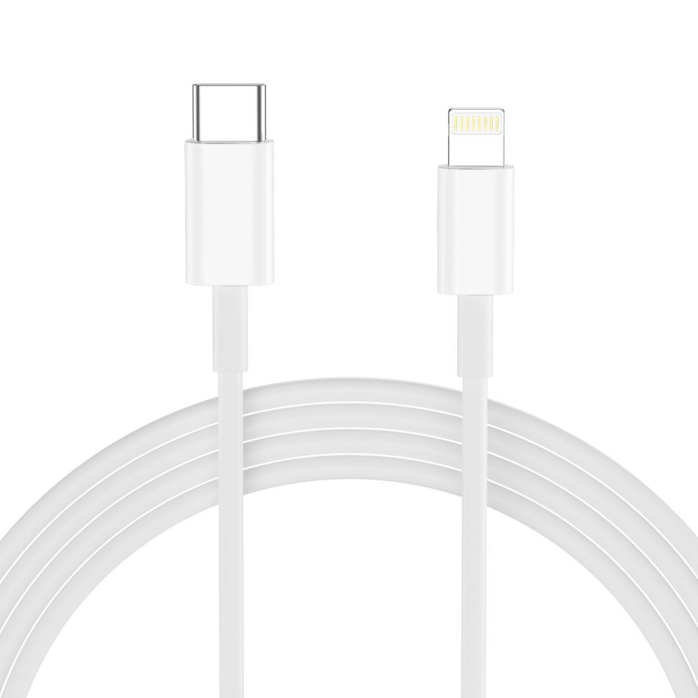 Nätadapter med Lightning-kabel Tech-Protect NCA20, 20W, 3A, 1 x USB-A - 1 x USB-C, Vit