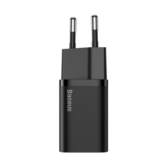 Baseus Super Si USB-C nätverksladdare med USB-C-kabel, 25W, 3A, 1 x USB-C, svart TZCCCSUP-L01