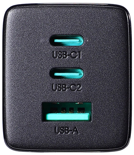 Nätverksladdare med USB-C-kabel Joyroom TCG01, 65W, 3.25A, 1 x USB-A - 2 x USB-C, Svart