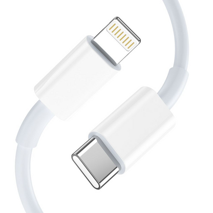 Nätadapter med Lightning-kabel Tech-Protect NCA20, 20W, 3A, 1 x USB-A - 1 x USB-C, Vit