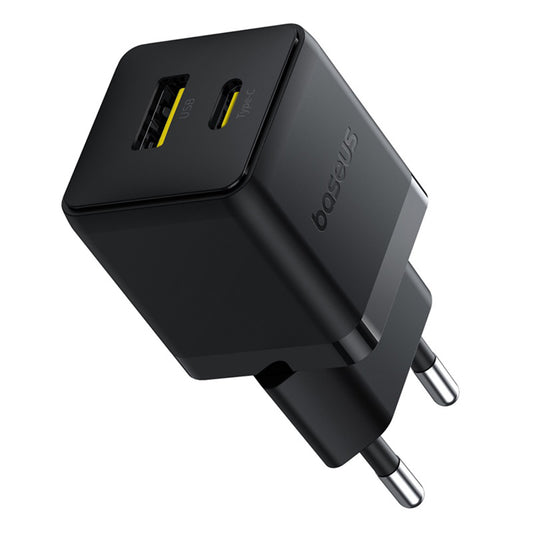 Nätverksladdare med USB-C-kabel Baseus Palm, 30W, 3A, 1 x USB-A - 1 x USB-C, Svart P1011160A113-01