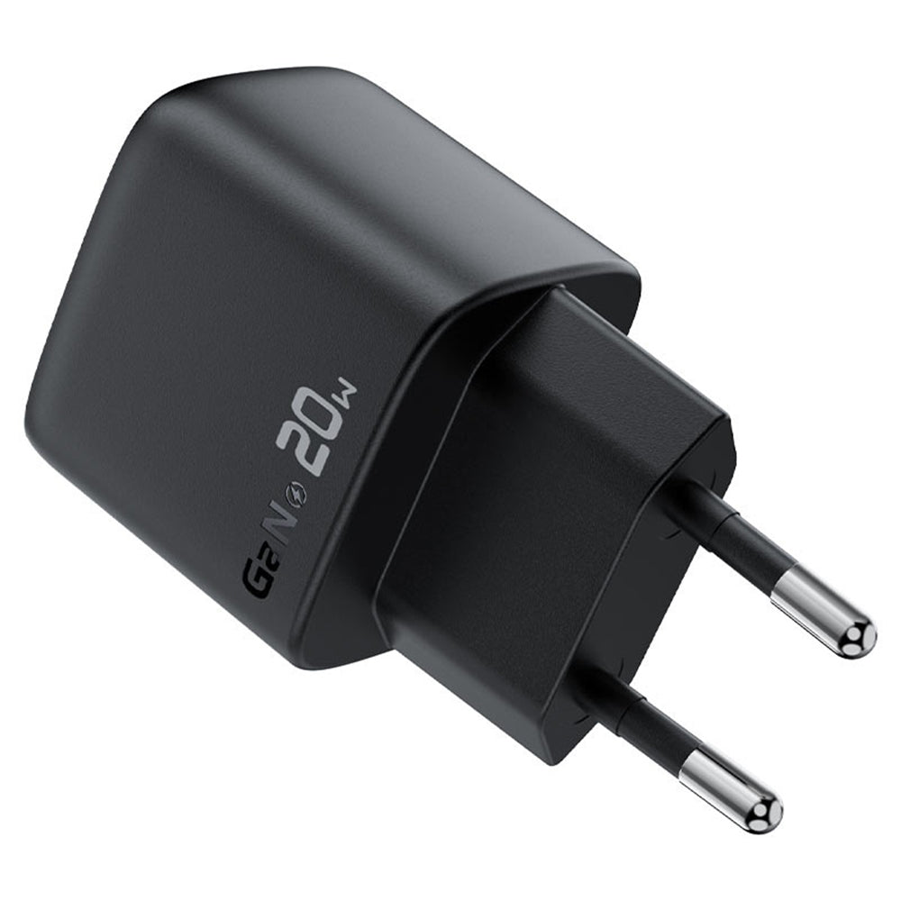 Acefast A113 USB-C Network Charger with Display, 20W, 3A, 1 x USB-C, Black