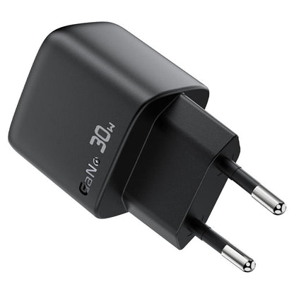 Acefast A115 Display USB-C Network Charger with Cable, 30W, 3A, 1 x USB-C, Black