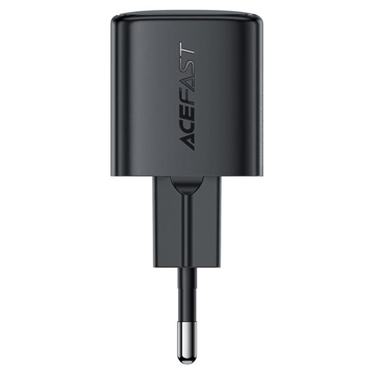 Nätverksladdare med USB-C-kabel Acefast A118, 30W, 3A, 1 x USB-C, Svart