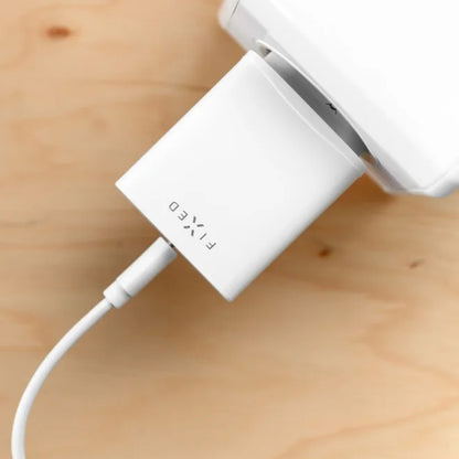 Nätverksladdare med USB-C-kabel Fixed, 20W, 3A, 1 x USB-C, Vit