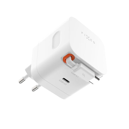 Nätverksladdare med USB-C-kabel Fixed, 65W, 3.25A, 1 x USB-C, Svart