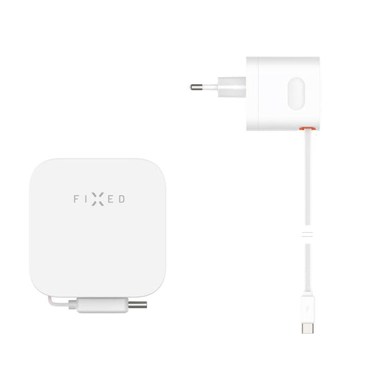Nätverksladdare med USB-C-kabel Fixed, 65W, 3.25A, 1 x USB-C, Svart