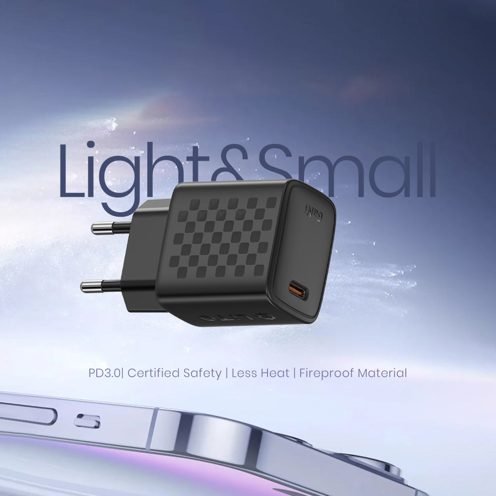 Nätverksladdare Lito LC17, 30W, 3A, 1 x USB-C, Svart