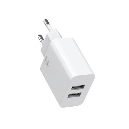Nätverksladdare med USB-C-kabel McDodo CH-6721 Erbjudande, 12W, 2.4A, 2 x USB-A, Vit