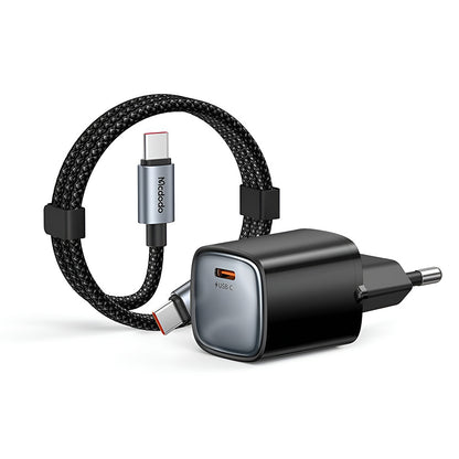 Nätadapter med USB-C-kabel Mcdodo Nano CH-4433, 45W, 3A, 1 x USB-C, Svart